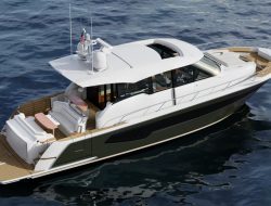 The New 54′ Tiara Features A Deck That Rotates Right In Front Of You